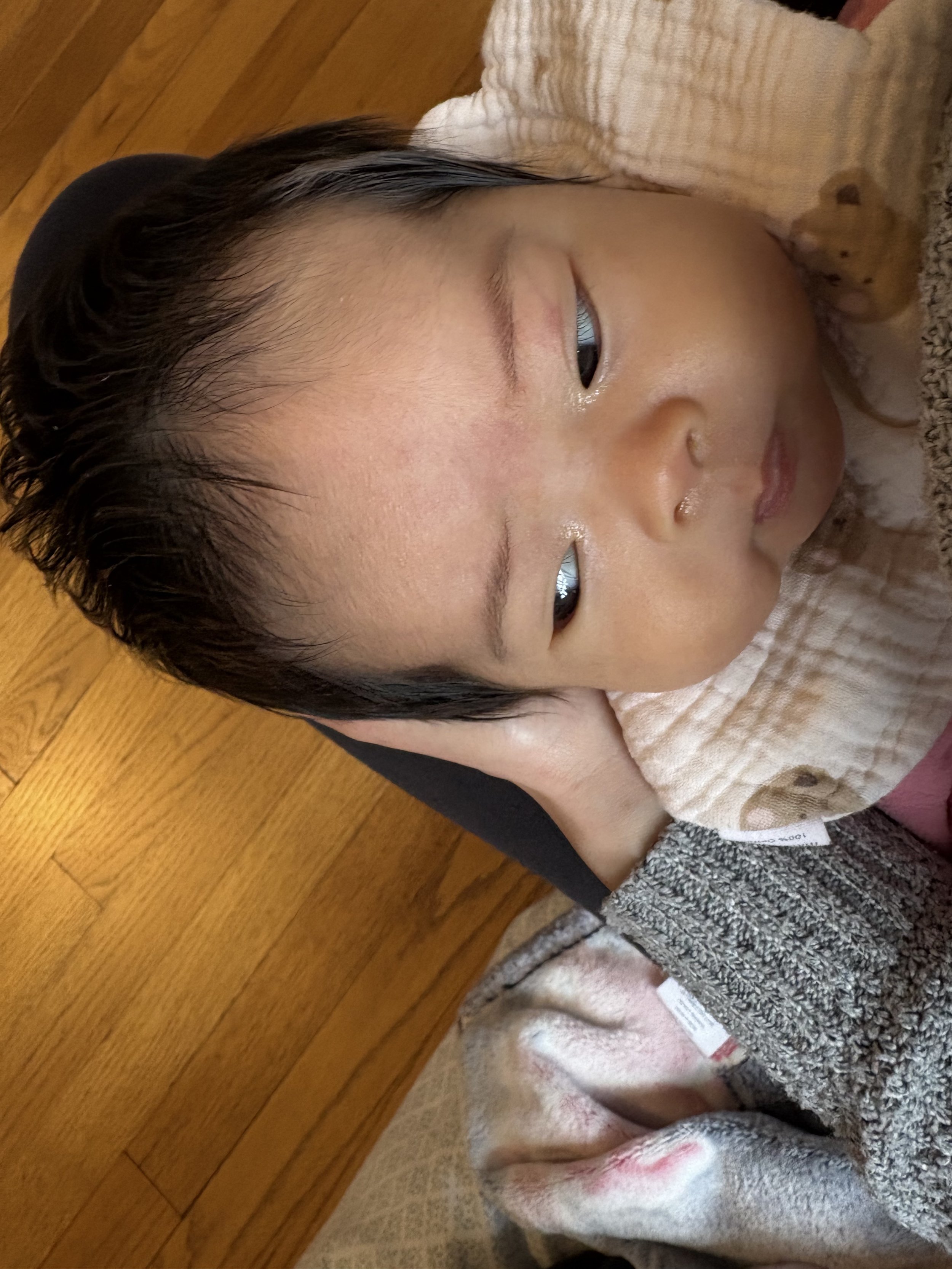 Cece protesting breastfeeding