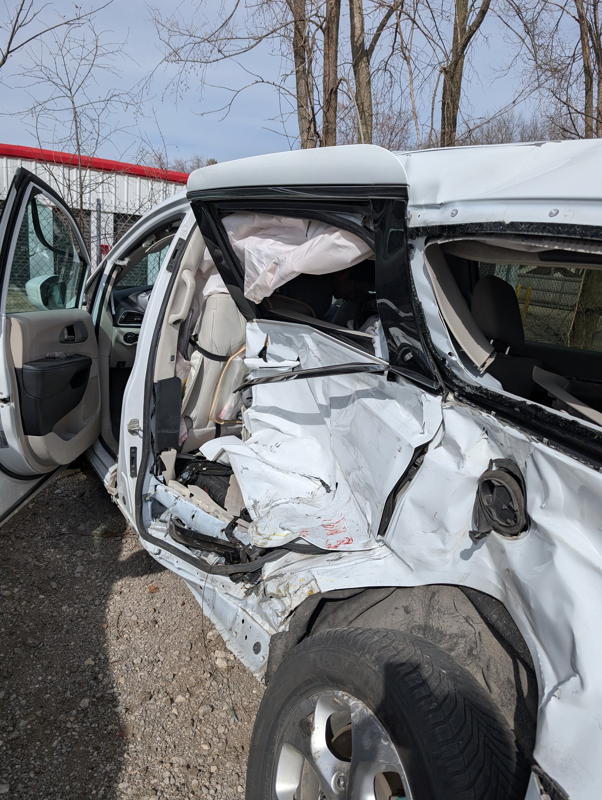 visiting the car in the tow yard